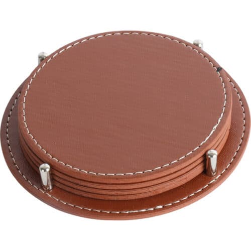 Promosyon Deri Bardak Altlığı Taba D-3825-T