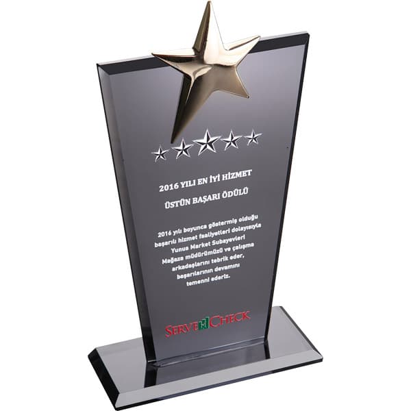 Promosyon kristal plaket füme ekt-128-fm
