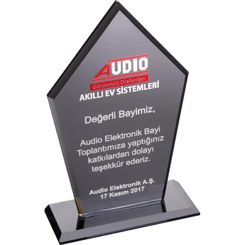 EKT-161 Füme Kristal Plaket