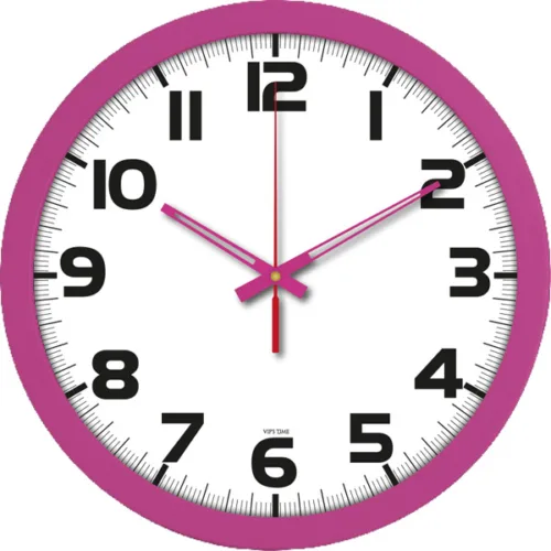 V30-333-FSY Fuşya Plastik Duvar Saati