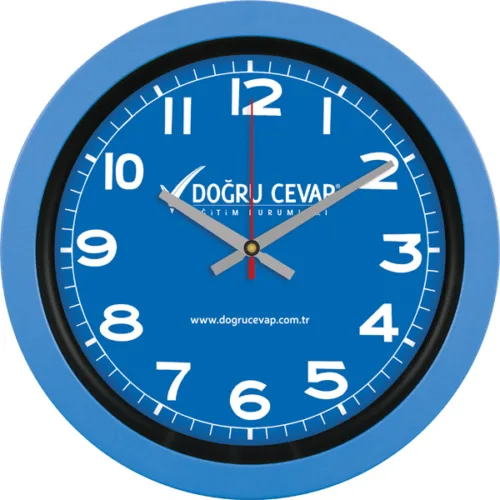 V30-346-MV Mavi Plastik Duvar Saati