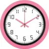 V30-346-PM Pembe Plastik Duvar Saati