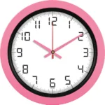 V30-346-PM Pembe Plastik Duvar Saati