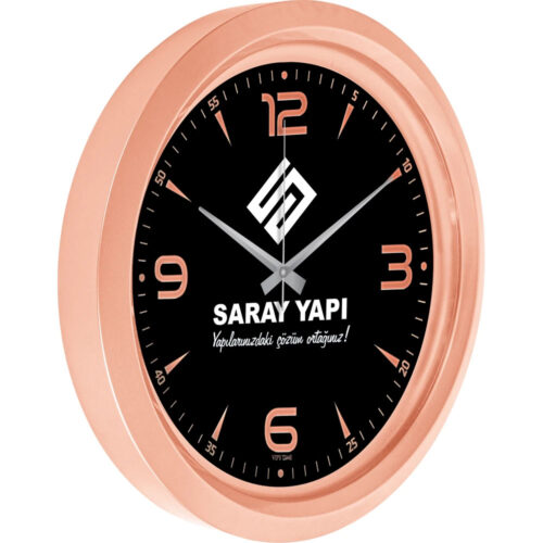 V30-743-B Bronz Metalize Duvar Saati