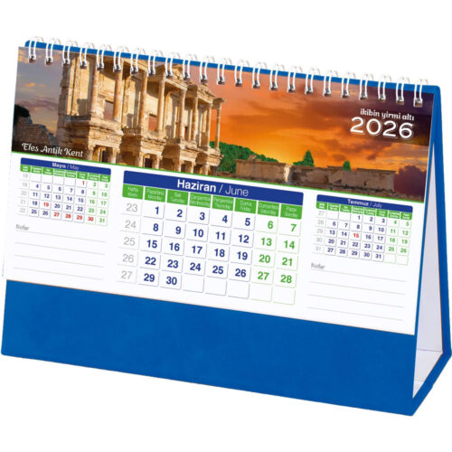 AMT-01-TL Taslama – Lacivert Manzara Masa Takvimi