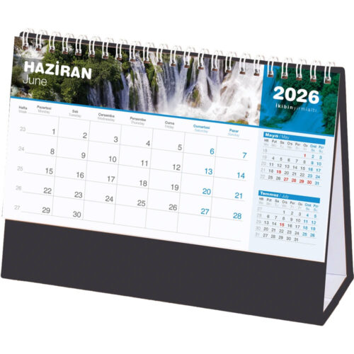 AMT-04-TS Taslama – Siyah Şelale Masa Takvimi
