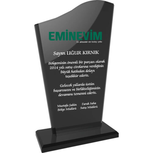 EKT-108 Füme Kristal Plaket