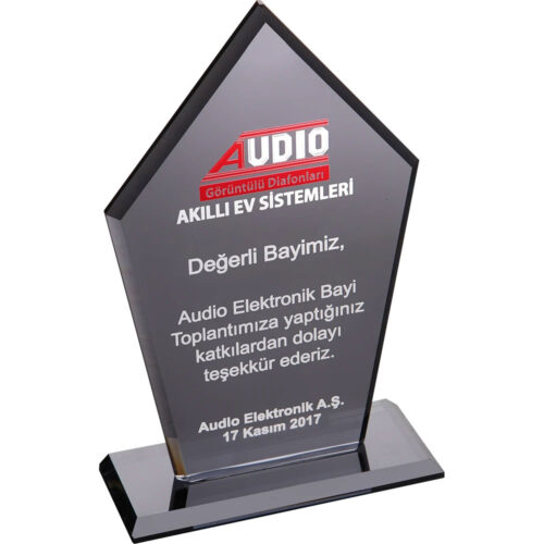 EKT-161 Füme Kristal Plaket