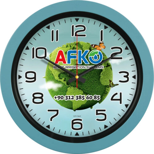 V30-346-CMV Çelik Mavisi Plastik Duvar Saati