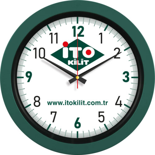 V30-346-HYSL Haki Yeşil Plastik Duvar Saati
