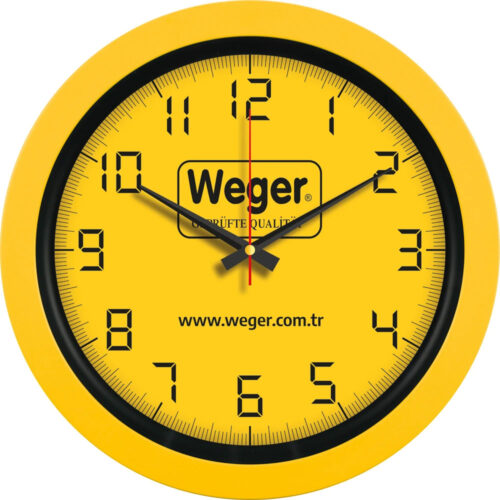 V30-346-SR Sarı Plastik Duvar Saati