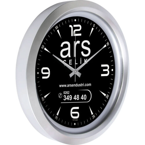 V30-743-G Gümüş Metalize Duvar Saati