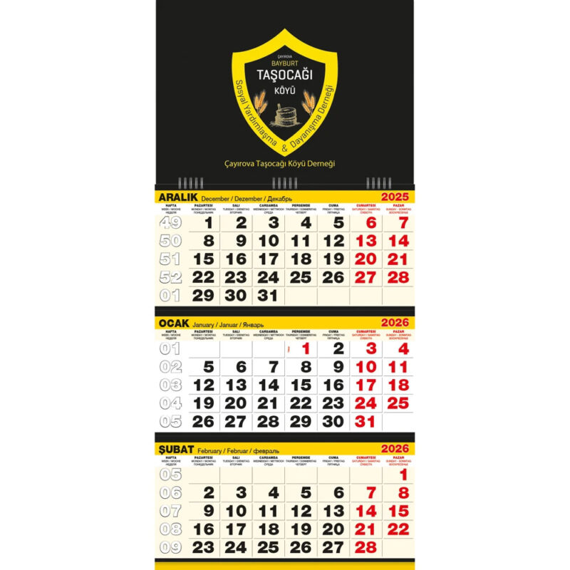 Gmc-07 33 x 73 cm büyük boy gemici takvim