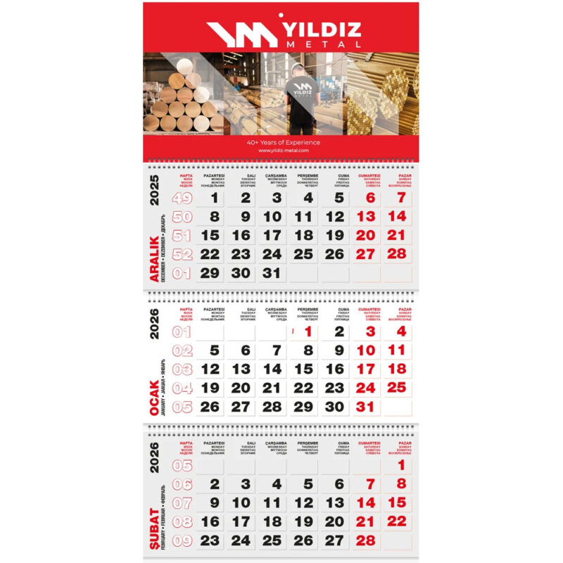 Gmc-17 39,6 x 83 cm jumbo sıvama gemici takvim