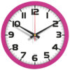 V30-334-FSY Ø 35 cm Fuşya Plastik Duvar Saati