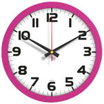 V30-334-FSY Ø 35 cm Fuşya Plastik Duvar Saati
