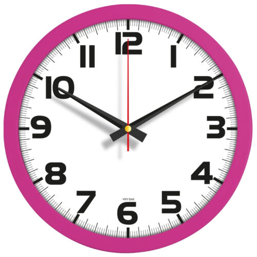 V30-333-FSY Ø 30 cm Fuşya Plastik Duvar Saati
