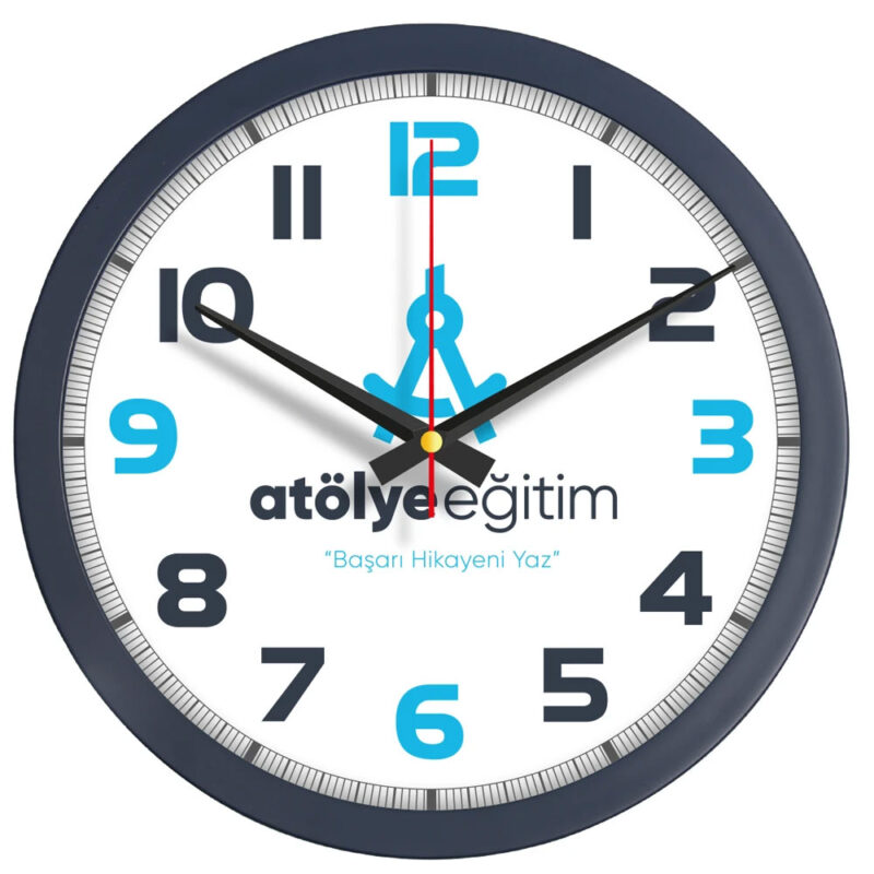 APLUS PROMOSYON ÜRÜNLERI » V30-334-l ø 35 cm lacivert plastik duvar saati