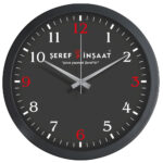 V30-334-S Ø 35 cm Siyah Plastik Duvar Saati