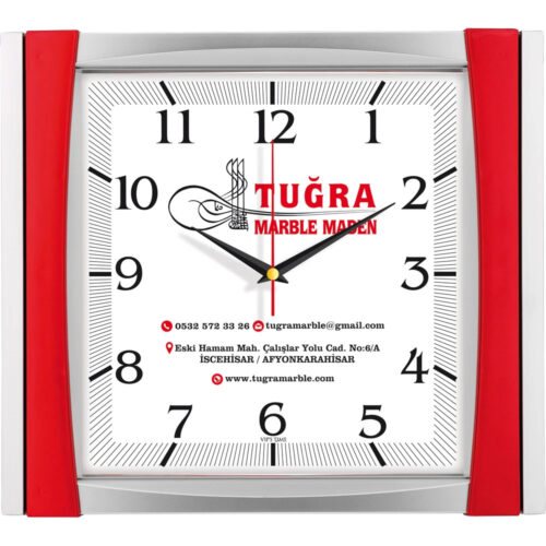 V30-515-K 32,5 x 36,5 cm Plastik Duvar Saati