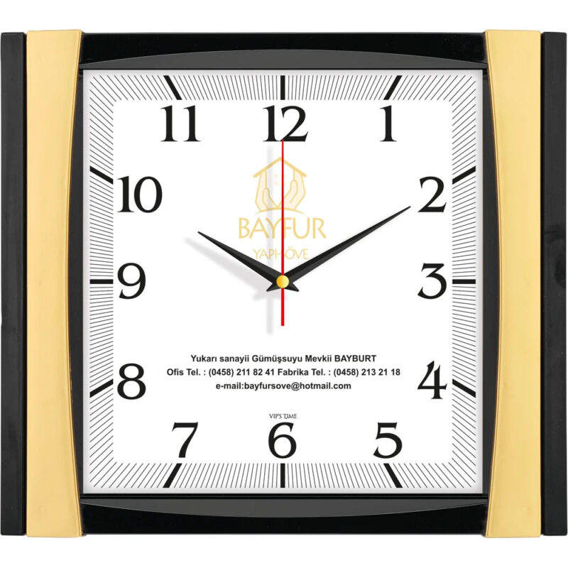 V30-515-s 32,5 x 36,5 cm plastik duvar saati
