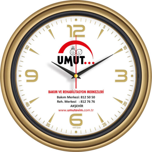 V30-522-AV Ø 34 cm Plastik Duvar Saati