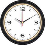 V30-522-S Ø 34 cm Plastik Duvar Saati