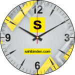 V30-528-B Ø 35 cm Bombe Cam Duvar Saati