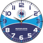 V30-529-B Ø 30 cm Bombe Cam Duvar Saati