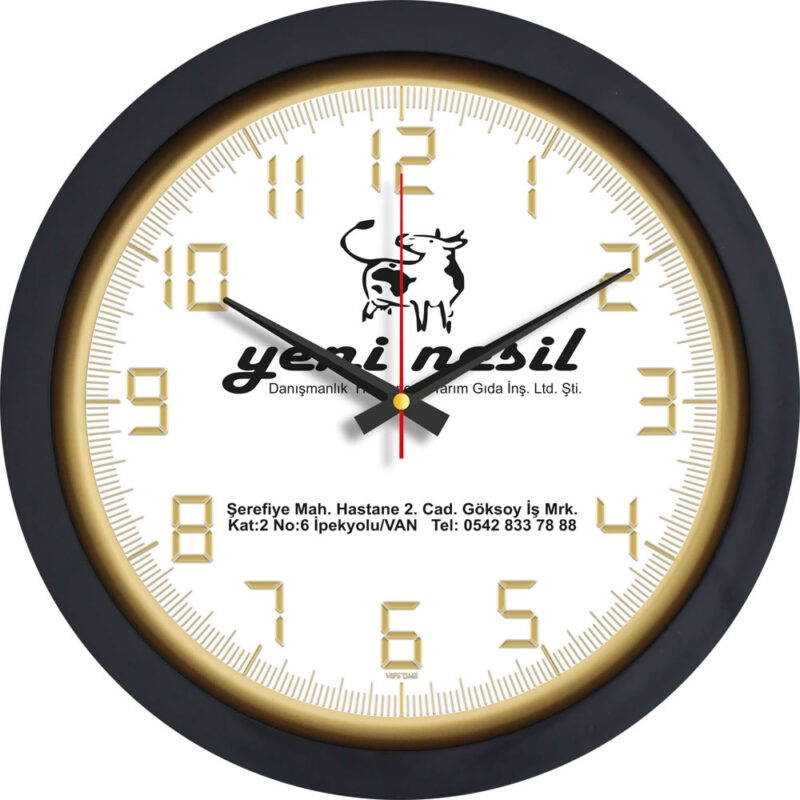 V30-546-sv ø 40 cm plastik duvar saati