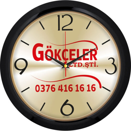V30-606-S Ø 35 cm Plastik Duvar Saati