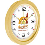 V30-741-A Ø 40 cm Altın Metalize Duvar Saati