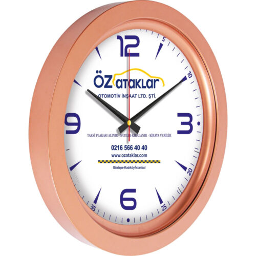 V30-741-B Ø 40 cm Bronz Metalize Duvar Saati