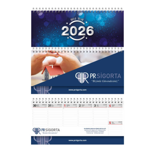 901 32 x 12 cm Spiralli Haftalık Sümen