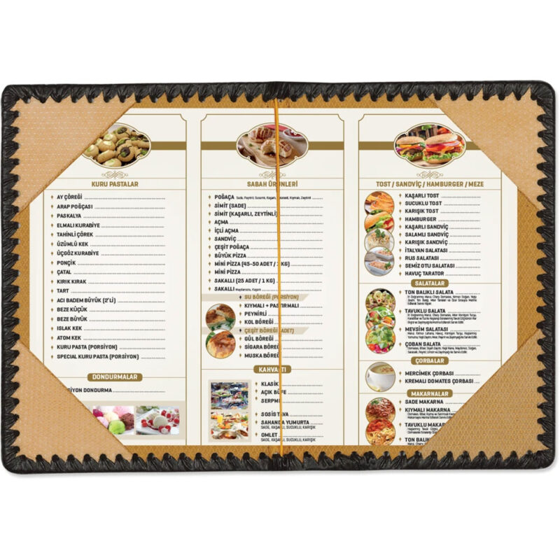 902 15 x 22 cm sertifika ve menü kabı