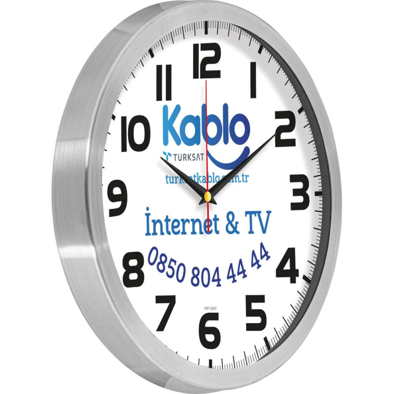 V30-965-b ø 30 cm alüminyum duvar saati