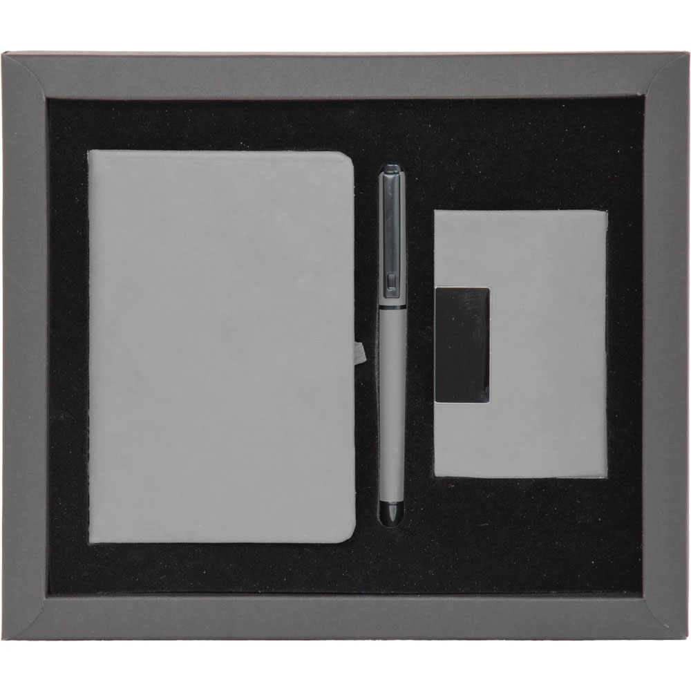 APLUS PROMOSYON ÜRÜNLERI » Alanya 24,7 x 21 x 2 cm gri hediyelik set