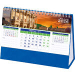 AMT-01-TL 20 x 14 x 7 cm Taslama – Lacivert Manzara Masa Takvimi