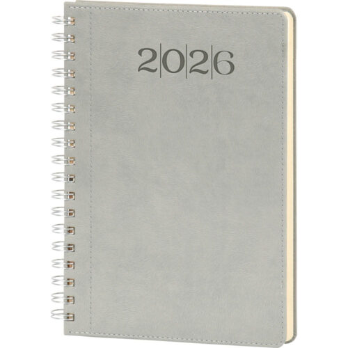 Darıca-S 20 x 28 cm Gri Spiralli Haftalık Ajanda