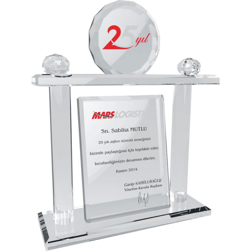 Ekt-109 18 x 24 cm kristal plaket