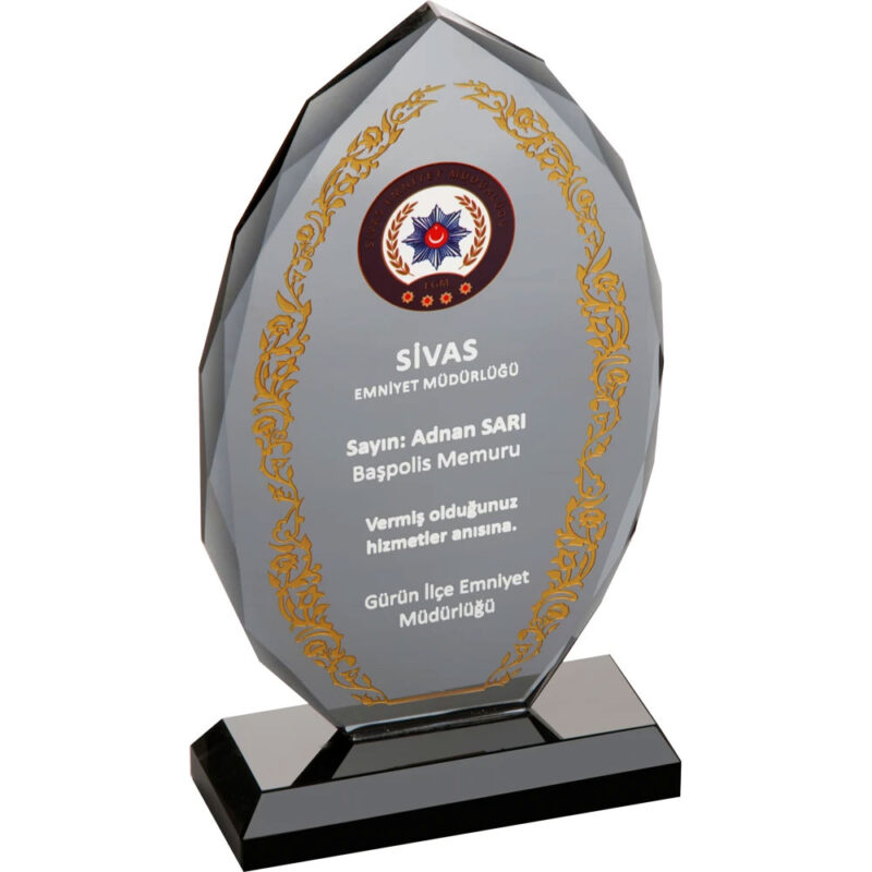 Ekt-155 12 x 20 cm kristal plaket