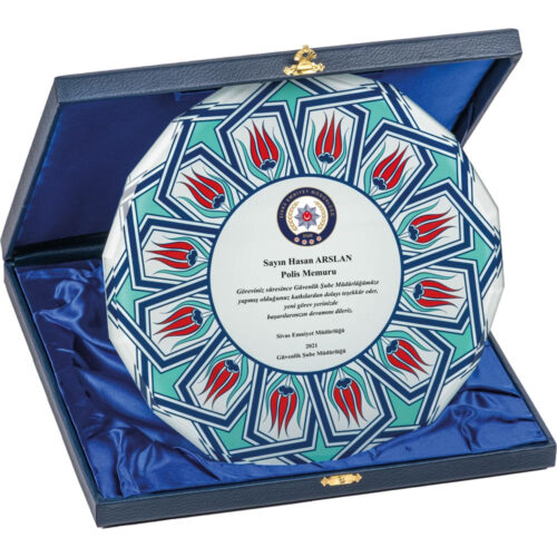 EKT-430 25 x 25 cm Kutulu Kristal Plaket