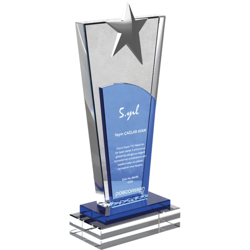 Ekt-760 12 x 27 cm kristal plaket