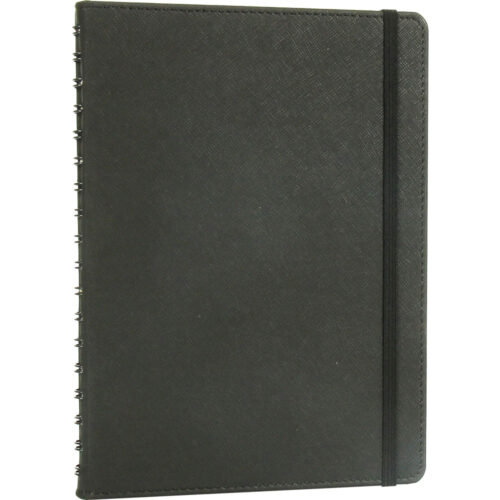 Hereke 17,5 x 24 cm Siyah Gizli Spiralli Günlük Ajanda