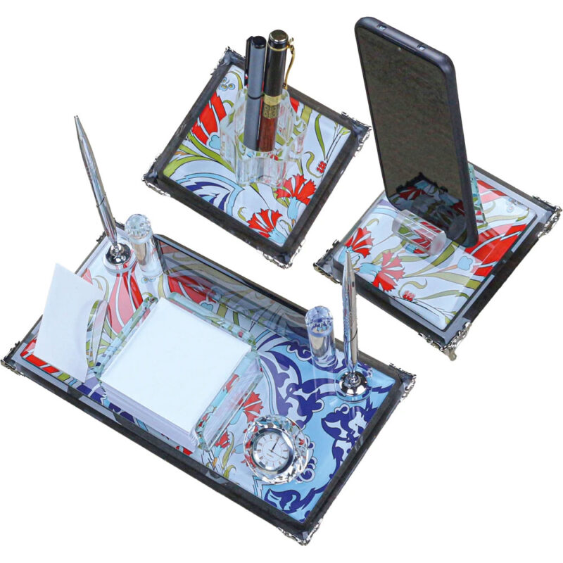 Km-300 16 x 30 cm 3lü kristal masa seti