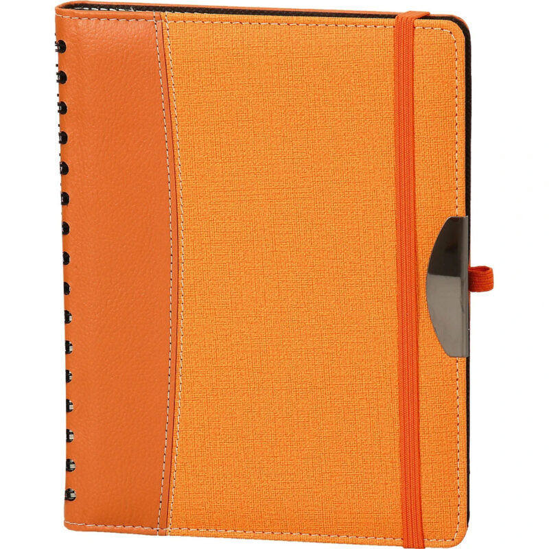 APLUS PROMOSYON ÜRÜNLERI » Kp-35 16,5 x 22 cm turuncu gizli spiralli ajanda kapağı