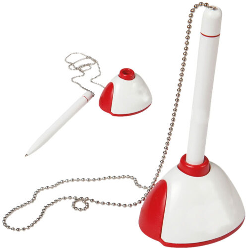 MK-130 Kırmızı Zincirli Masa Kalemi