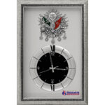 PN-80 50 x 75 cm Gümüş Saatli Duvar Tablosu