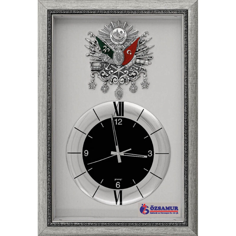 Pn-80 50 x 75 cm gümüş saatli duvar tablosu