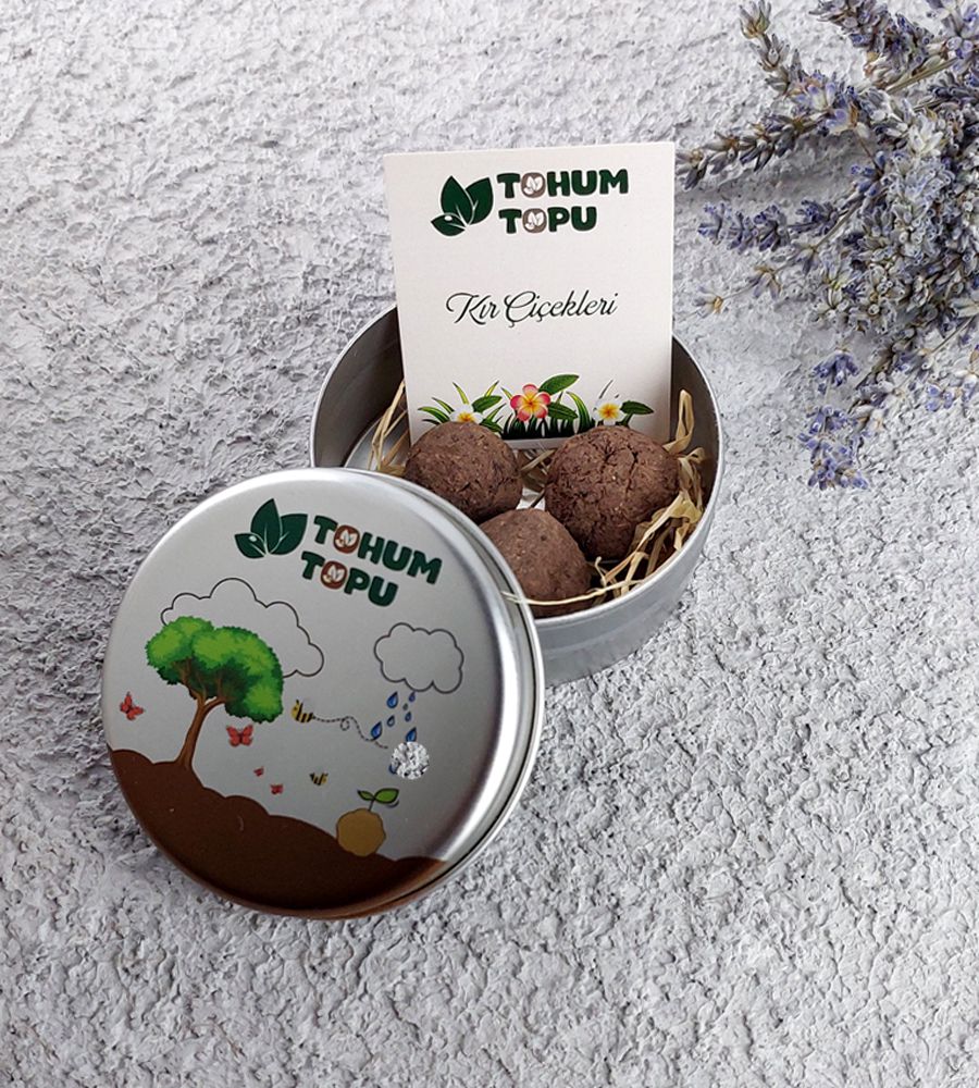 Aplus promosyon ürünleri » tohum topu gri metal kutuluu